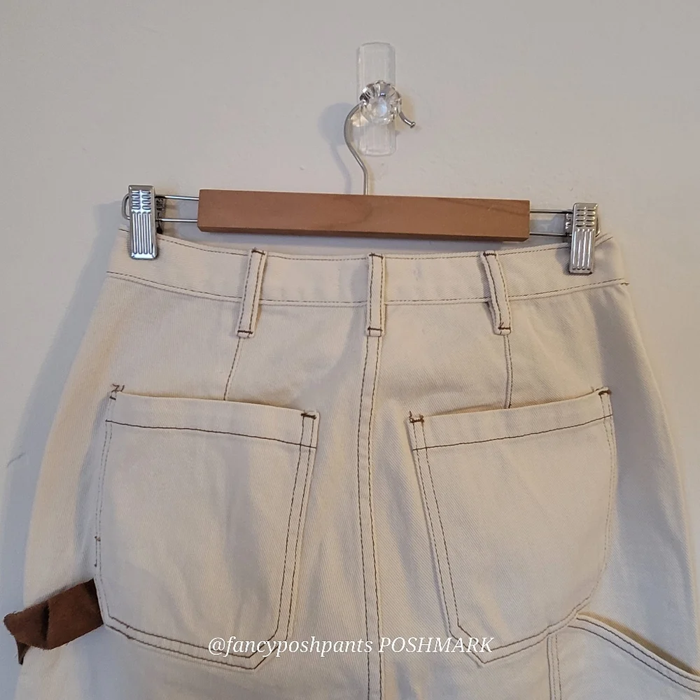 PACSUN carpenter pants size approx 29 color bone contrast thread detail - Picture 7 of 15